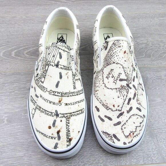 Vans Harry Potter Marauders Map Classic Slip On Shoes Men's Size 12 NEW - Picture 6 of 16